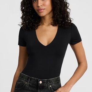 Express Body Contour Compression V-Neck Short Sleeve Bodysuit